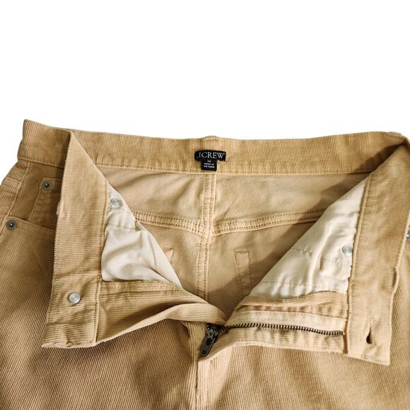 J Crew Womens High Rise Slim Demi Boot Pant in Corduroy Size 28 Tan Ankle Crop - Picture 6 of 13